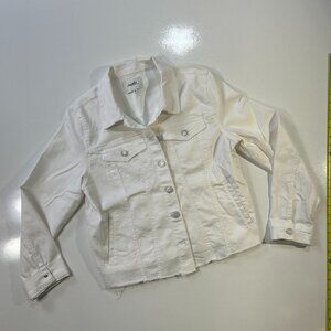 White Denim Jacket, Large
